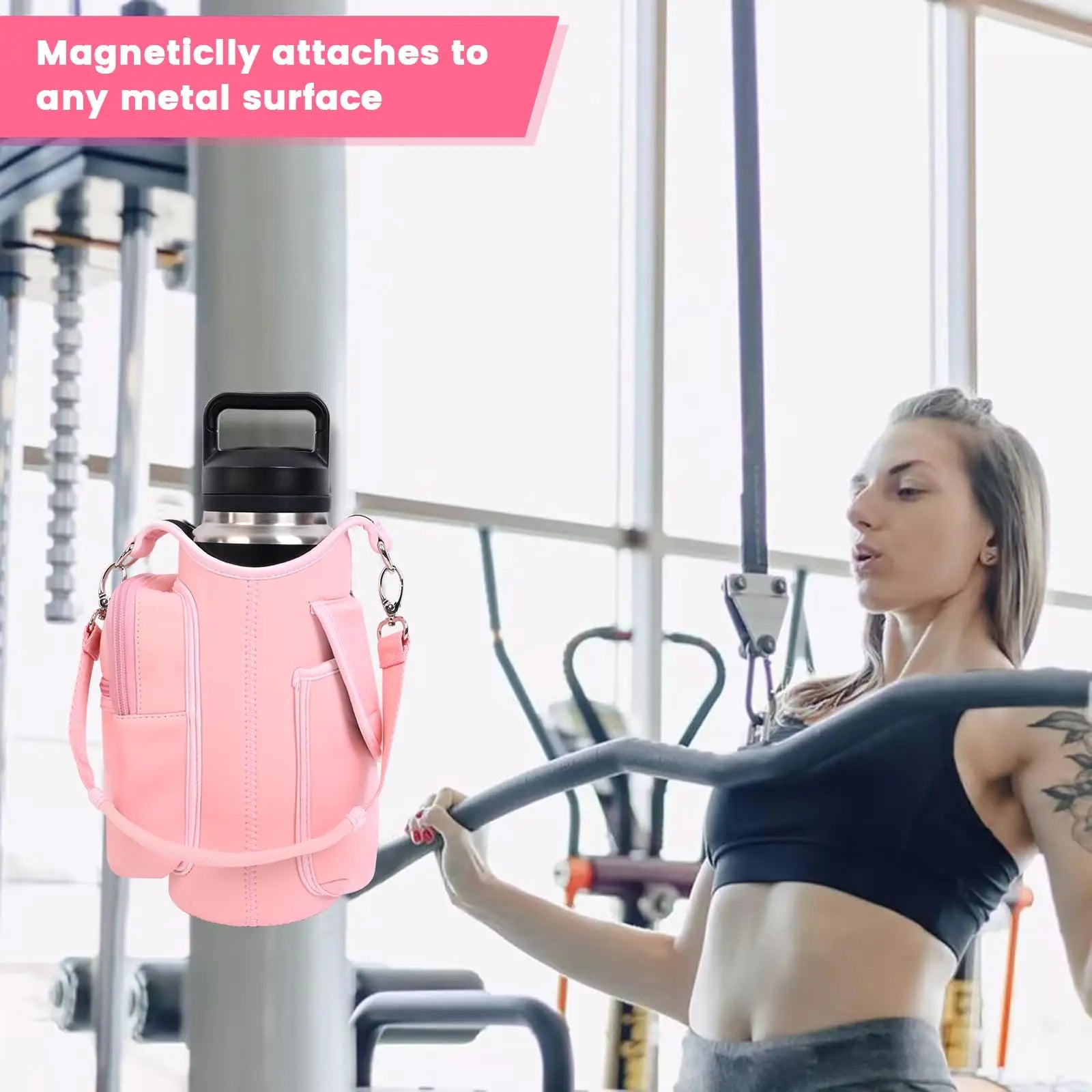 Magnetic Gym Water Bottle Holder