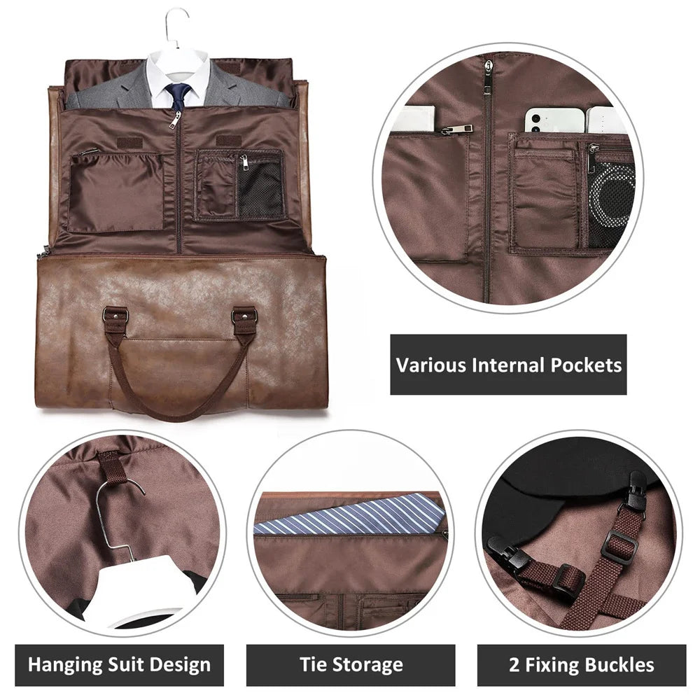 Men’s 2-in-1 Garment Duffel Bag – Carry-On Travel Suit Bag