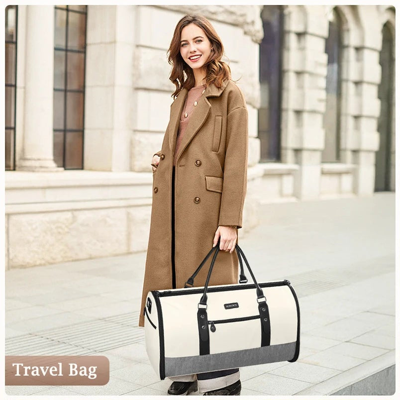 2-in-1 Garment Duffle Bag with Shoe Compartment & Toiletry Kit