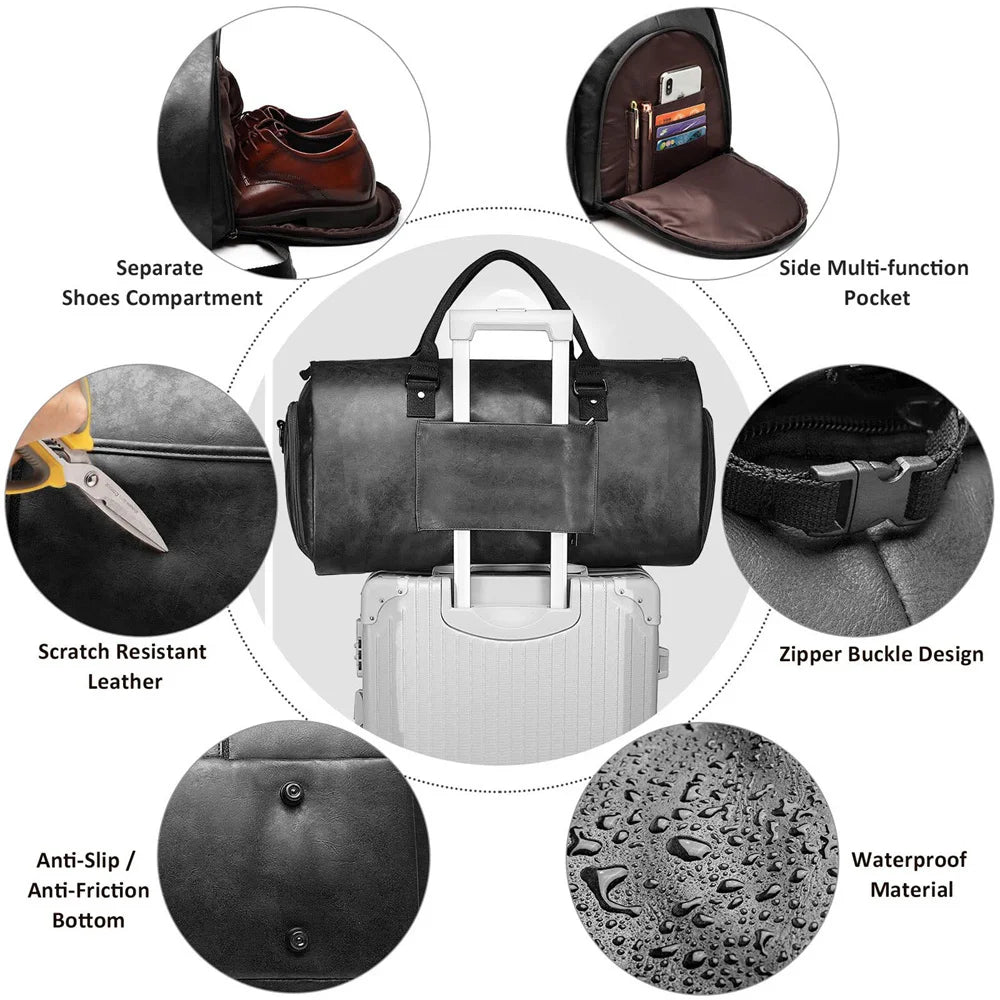 Men’s 2-in-1 Garment Duffel Bag – Carry-On Travel Suit Bag